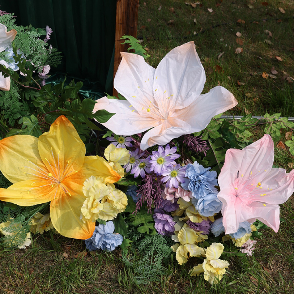 巨型桃花纸艺花装饰花朵橱窗美陈商场装饰花艺活动布置大型仿真花