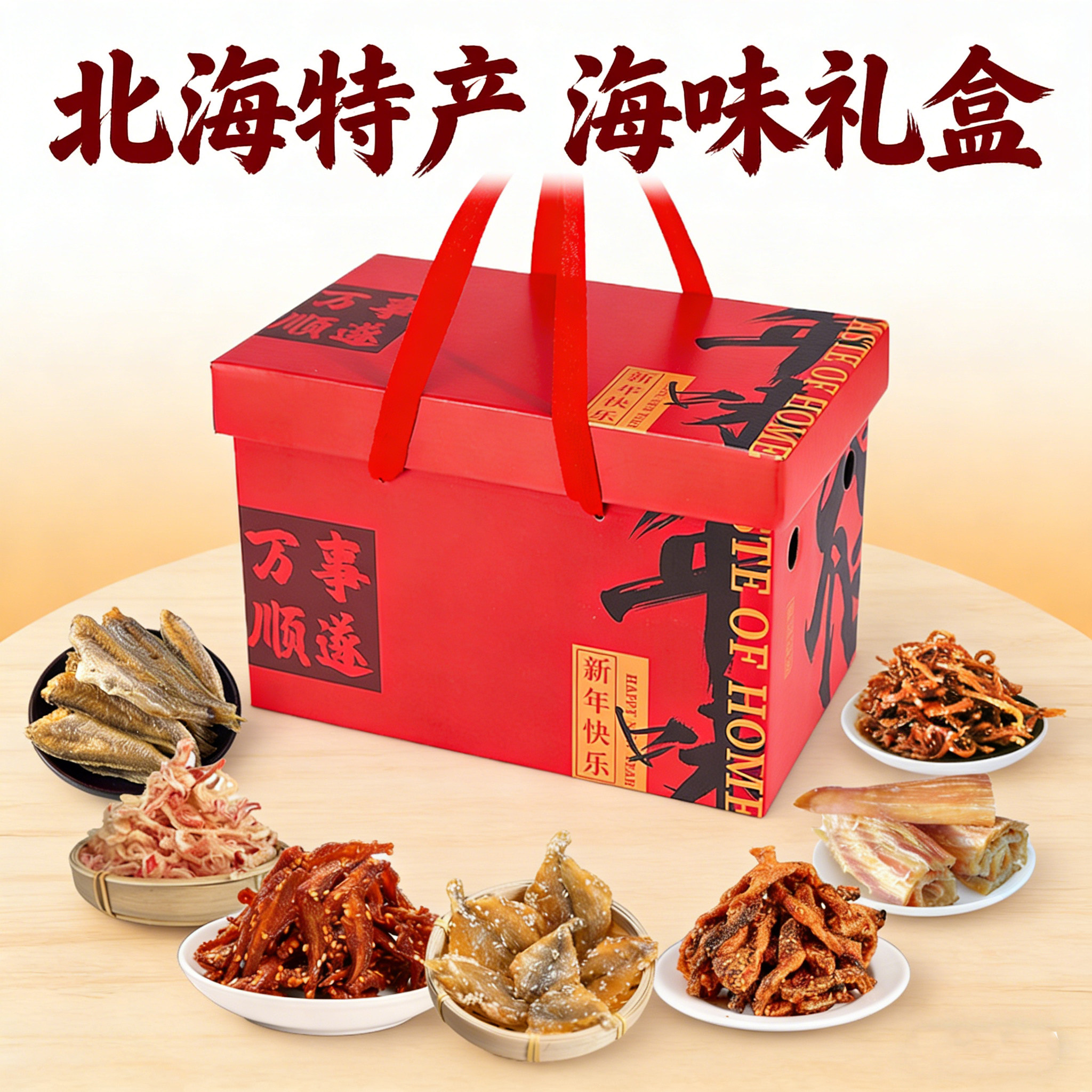 涠洲港北海特产伴手礼零食海鲜大礼包北海海味年味礼盒装年货送礼