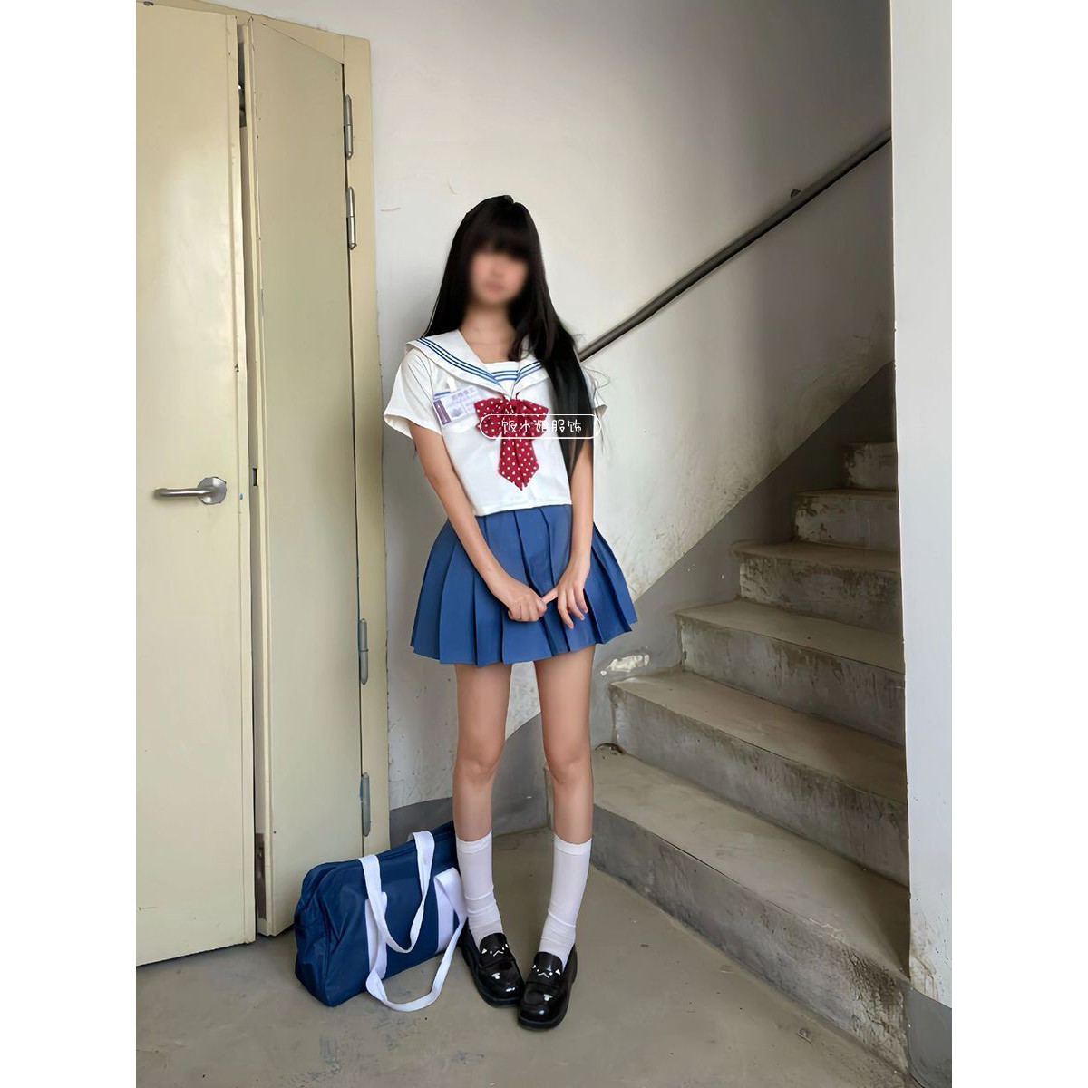 夏季日系JK水手服百褶裙套装图片