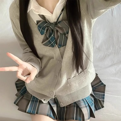 衬衫长袖三件开衫毛衣叠穿四件
