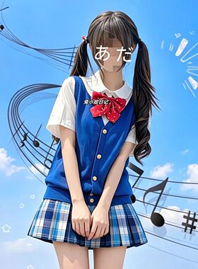 日系JK制服夏季女针织开衫套装