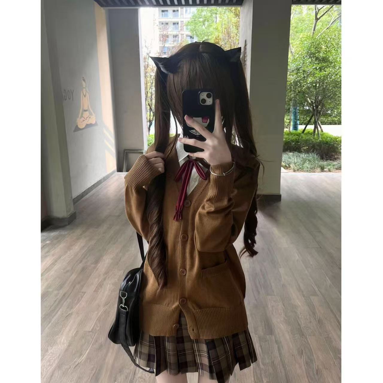 JK制服日系学院开衫针织毛衣校供