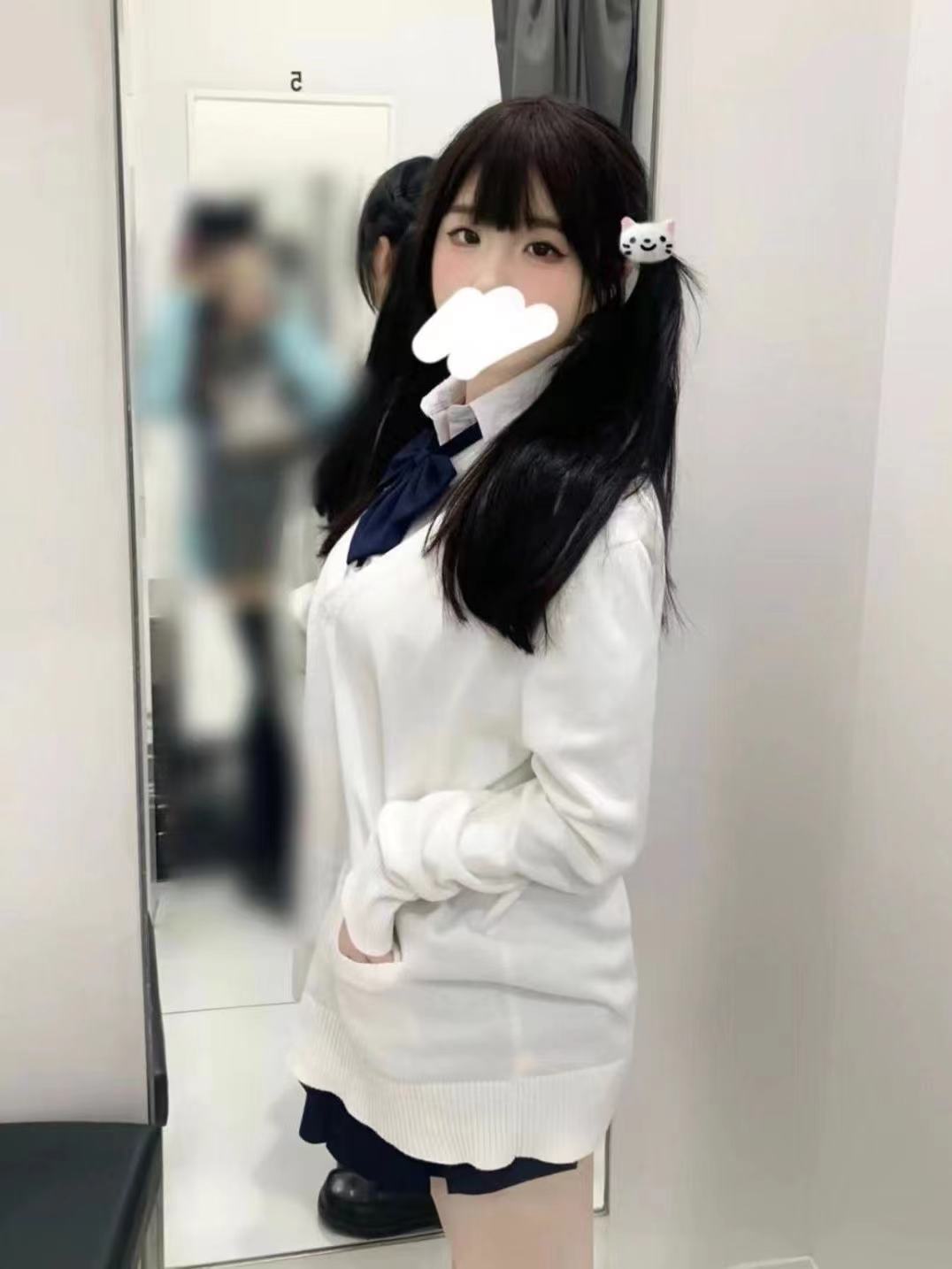 JK制服日系学院风外搭纯白色毛衣针织开衫女原创正版薄款长袖外套