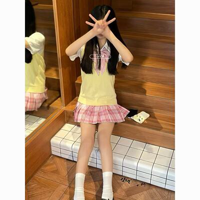 日系jk制服早春校供学院马甲糖果