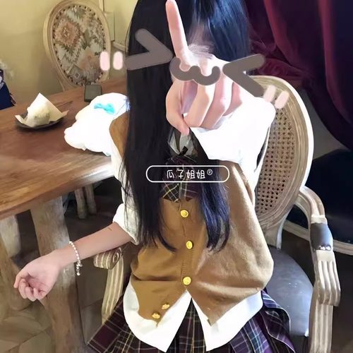 学院风原创jk制服套装四件套