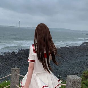 学院风JK制服迟到红色草莓二本水手服所以搭配同色百褶裙萌系套装