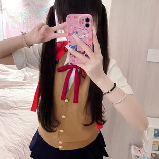 日系JK制服针织衫 上衣百褶裙 学院风开衫 马甲背心内搭学生衬衣短袖