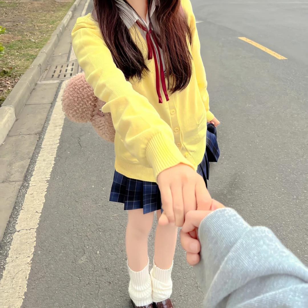 秋冬针织衫毛衣女学院风长袖开衫