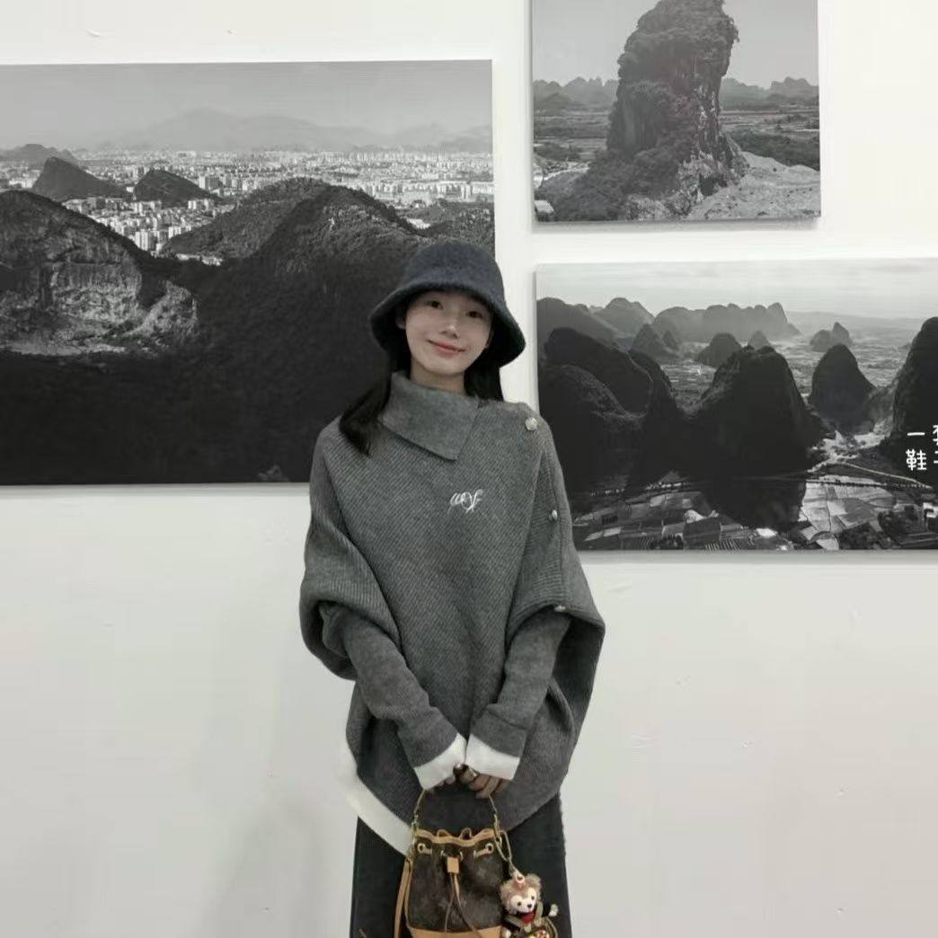 斗篷气质时尚上衣中长款毛衣高领修身显瘦2025女装新款特价,女装/女士精品,时尚套装,淘宝优惠券,粉丝福利购,淘宝优惠卷