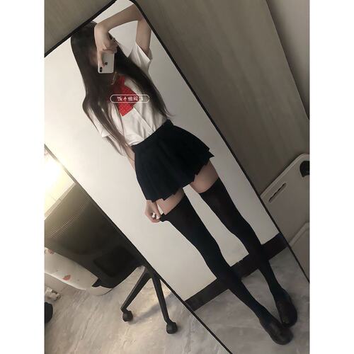 日系学院风JK制服夏季套装格裙短袖衬衫校供感草莓少女穿搭一整套