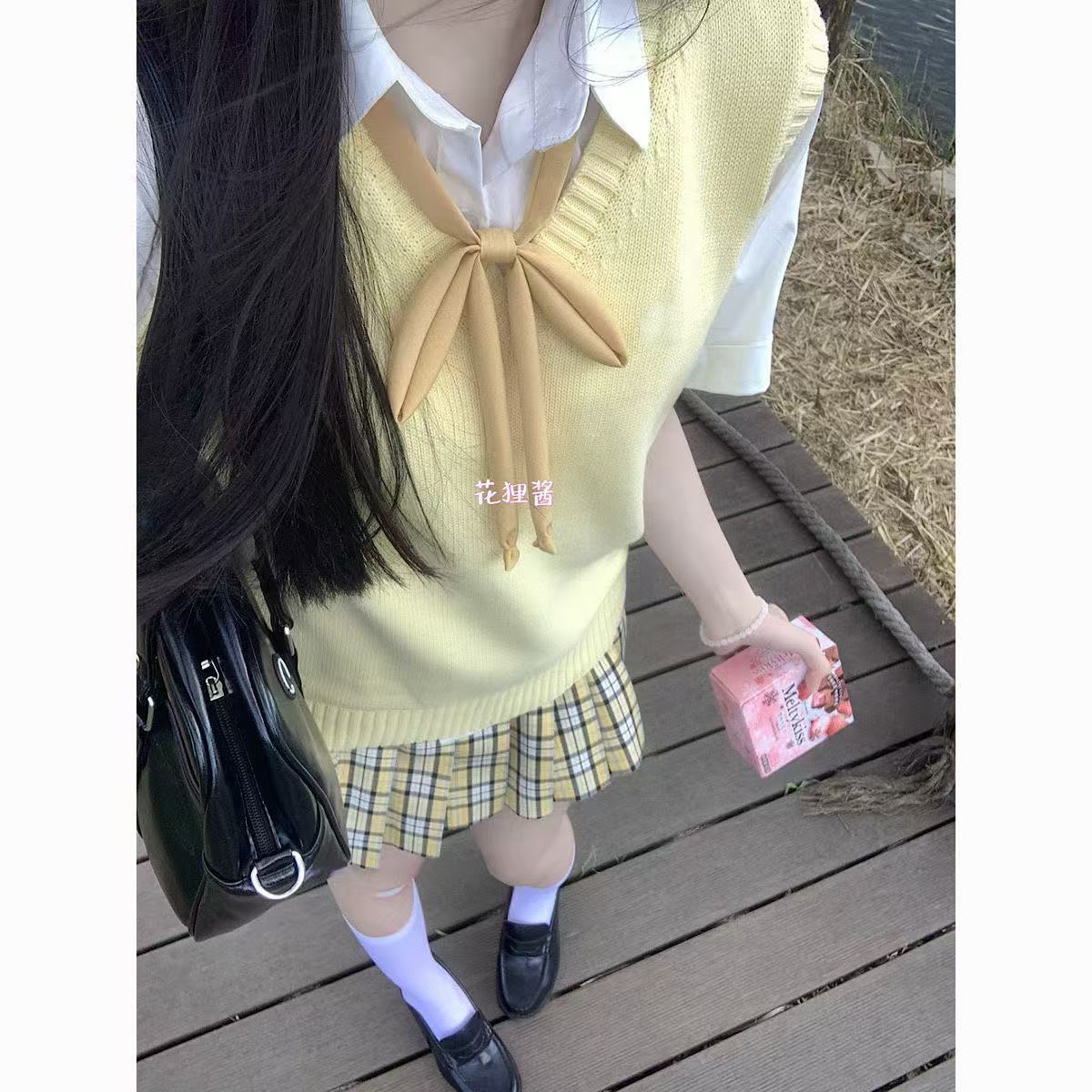 日系学院风JK制服日漫感小众针织