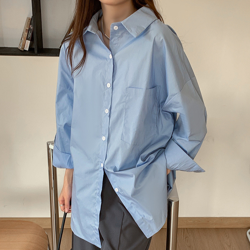 秋季白色衬衫女2022新款学生内搭
