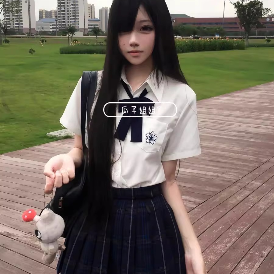 日系jk制服衬衫学院夏季校供感