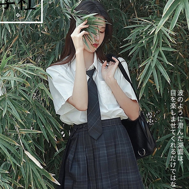 浅川碳灰jk制服裙正版套装全套