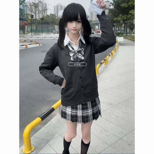日系套装学院jk制服套装衬衫格裙