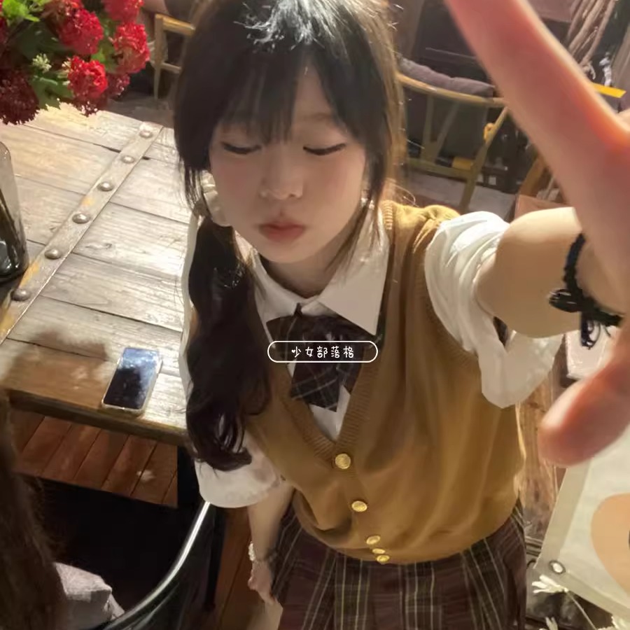 日系学院风JK制服套装马甲一整套