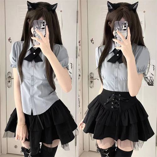 套装日系学院风jk制服女短袖衬衫