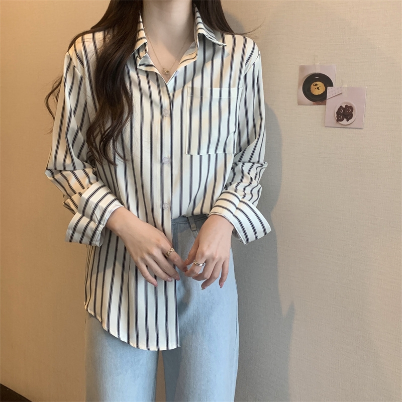 夏季设计感小众独特条纹防晒衬衫