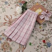 2024新款 原创格裙百搭粉色百褶校供短半身裙潮 少女心事jk制服正版