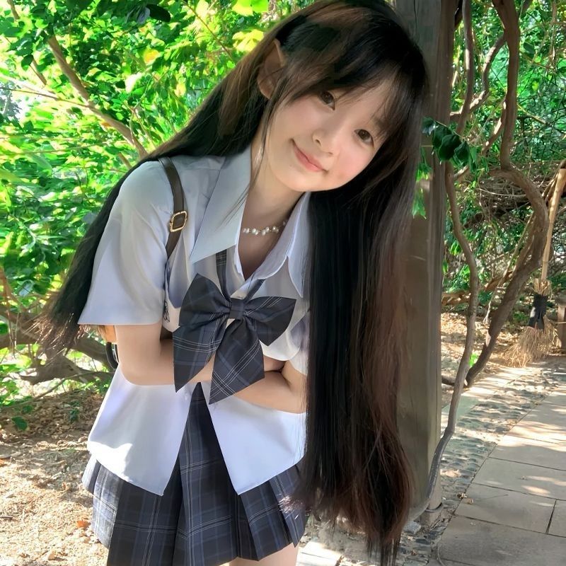 夏季学院风jk制服套装衬衫百搭