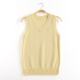 森系慵懒风马甲 女夏季 纯色日系jk制服背心外穿套头无袖 v领针织衫