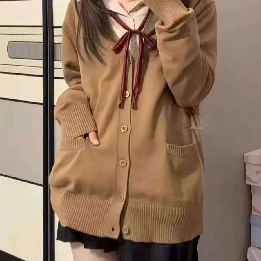 早秋日系制服学院风校供感开衫