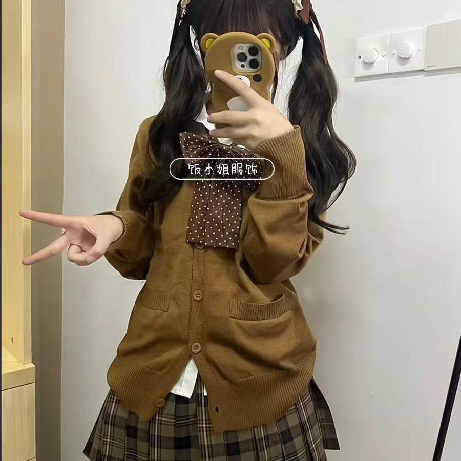 日系JK制服秋冬套装格裙学院风