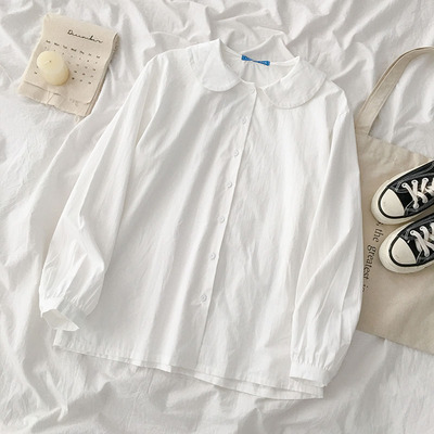 时尚气质娃娃领休闲外套春季衬衫