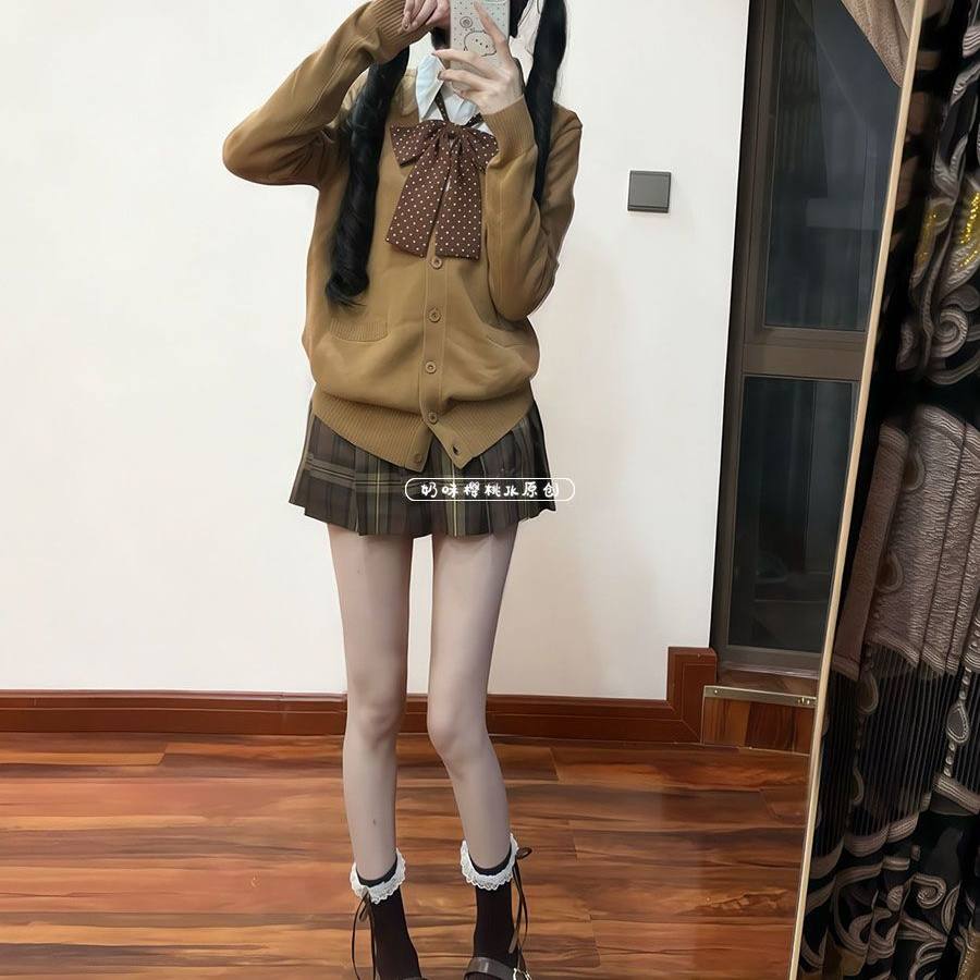 焦糖可颂日系JK制服格裙长袖学院