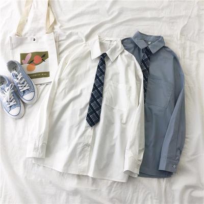 2024春秋季韩版新款长袖女衬衫