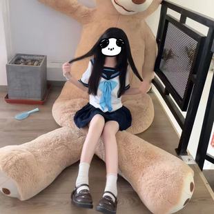 夏季 女 制服日系甜美学院海军jk蝴蝶结上衣短袖 显瘦百褶半身裙套装