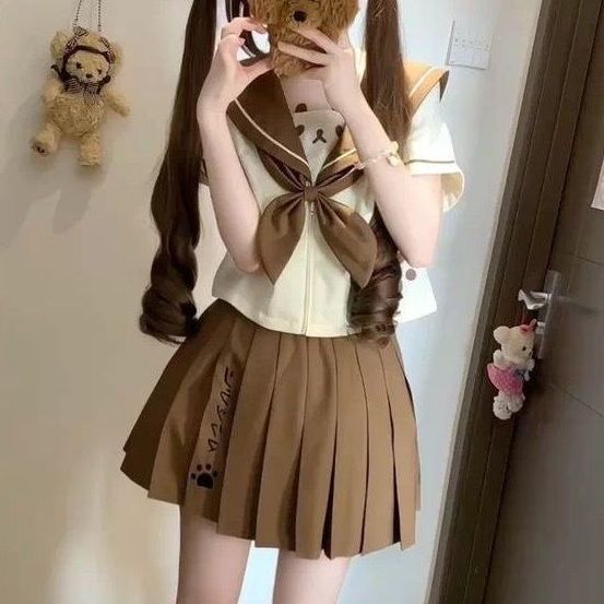2026春夏日系轻轻呼呼萌系jk制服水手服轻松学院水手服套装
