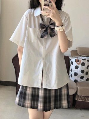 jk白衬衫女夏季短袖学院风制服