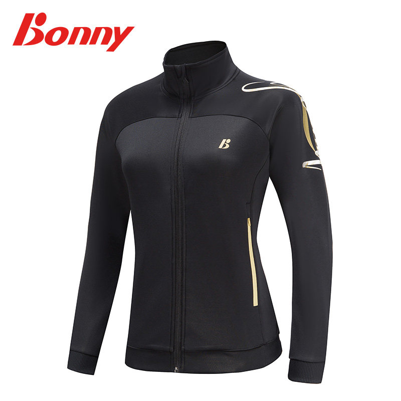 Bonny波力男女式针织运动外套立领拉链衫黑色透气舒适|ruв категории спортивный костюм/досуг одежды, спортивный пиджак/пальто - от Buy2taobao.com для оказания профессиональной услуги покупки агента Taobao