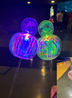 原创海洋魔法泡泡发光彩虹棒儿童闪光玩具创意礼物梦幻童趣礼品