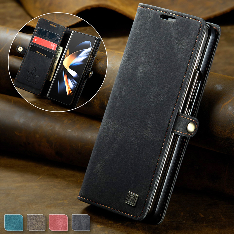 复古磨砂皮套zfold6/5/4手机壳