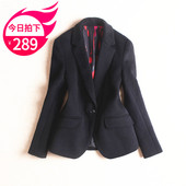 羊毛小西装 女一粒扣短款 chic羊绒西服呢外套 2019春秋新款 加厚修身