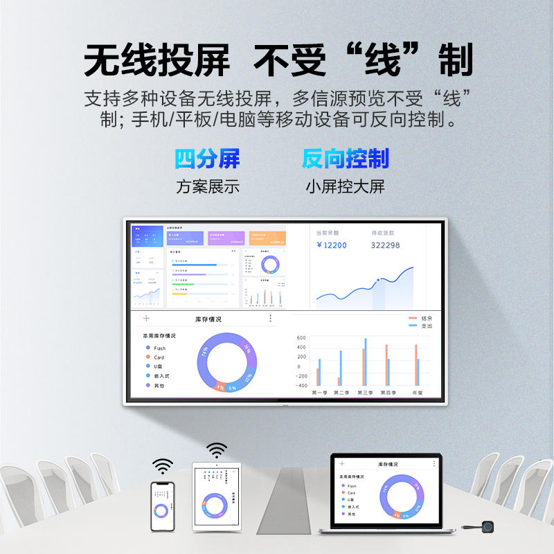 OC 冠捷智能会议平板一体机视频会议教学一体机手写电子白板黑板