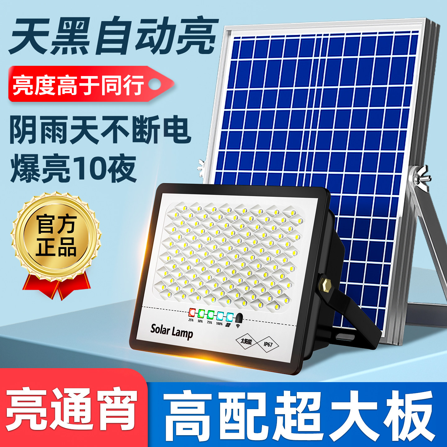 2026新款太阳能户外庭院灯家用室内新型室外防水农村自动照明路灯 - 实物图