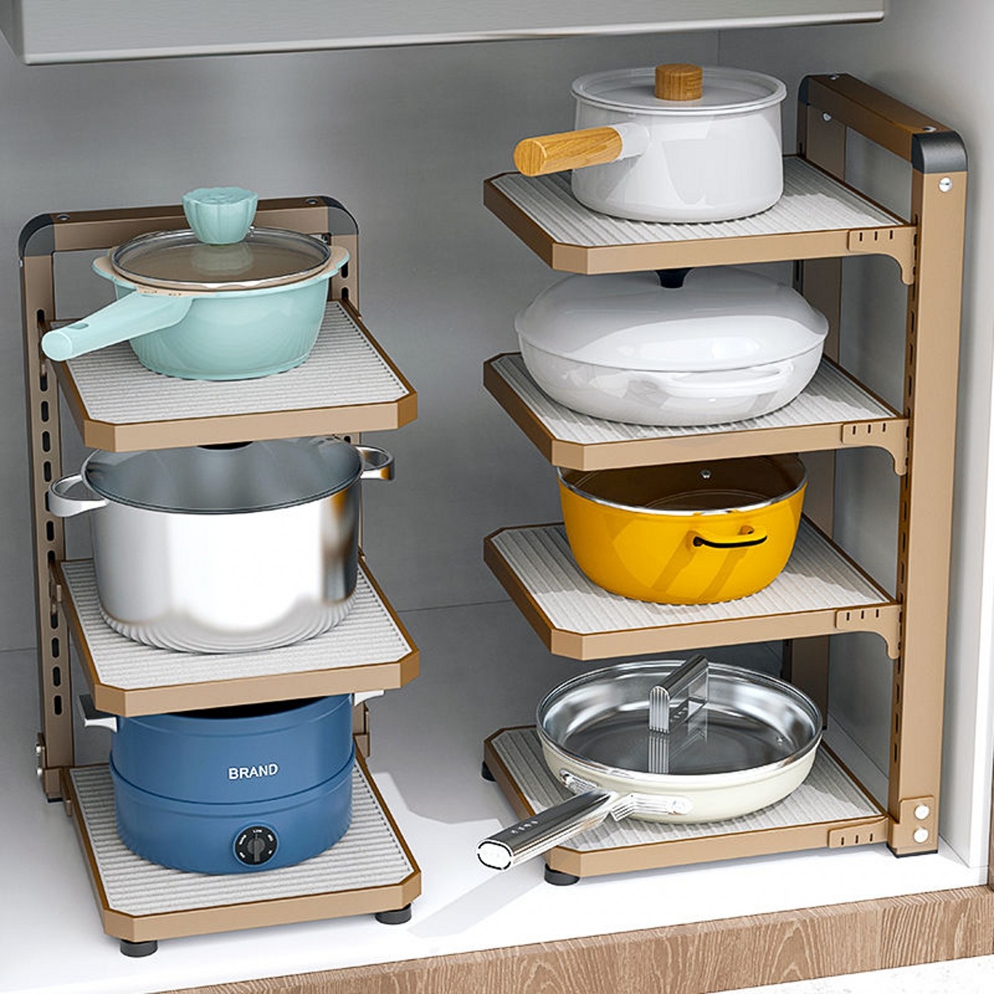 Umetre厨房置物架锅架家用锅具收纳架多层橱柜下水槽分层放锅架子,厨房/烹饪用具,厨房置物架/置物柜/角架,淘宝优惠券,粉丝福利购,淘宝优惠卷