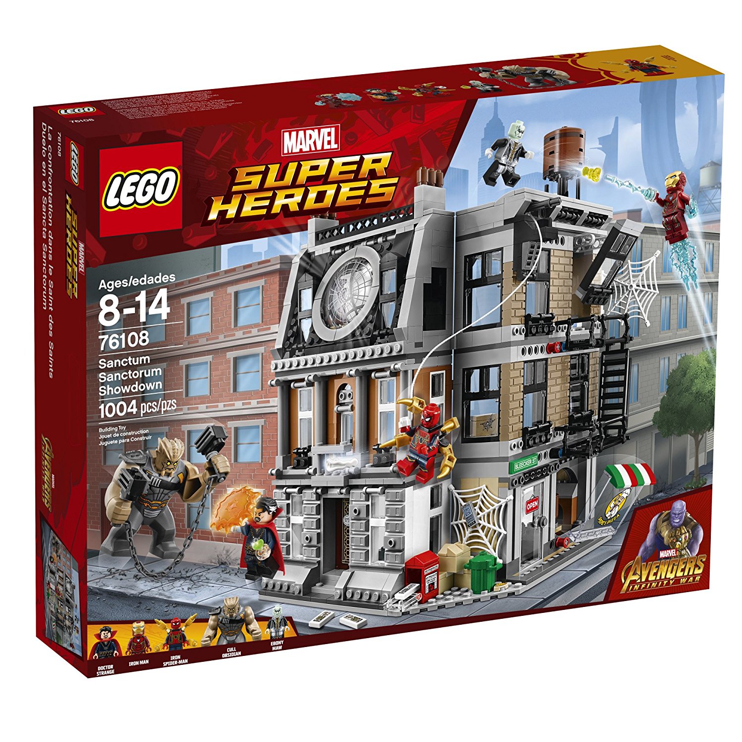 lego 乐高 漫威 超级英雄 76108 奇异博士至圣所大对决 积木玩具