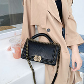 包包女2025春夏新款 蛇纹菱格链条辣妈包单肩斜挎小香风手提包百搭