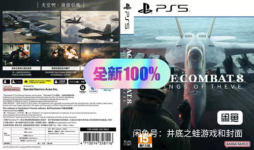 PS5国产包装盒  皇牌空战8  自印封面 没有光盘空盒