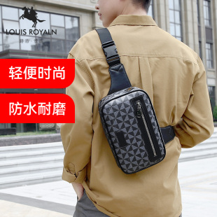 男士 斜挎包潮牌百搭邮差包防水胸包斜肩包机车包骑行包斜背包