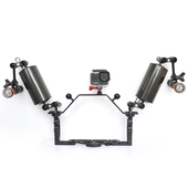 潜水相机支架拓展稳定握把提手双球头臂YS灯臂水下摄影配件快门