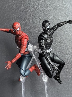 shf托比马奎尔 黑色毒液战衣蜘蛛侠关节可动手办模型收藏玩具礼物