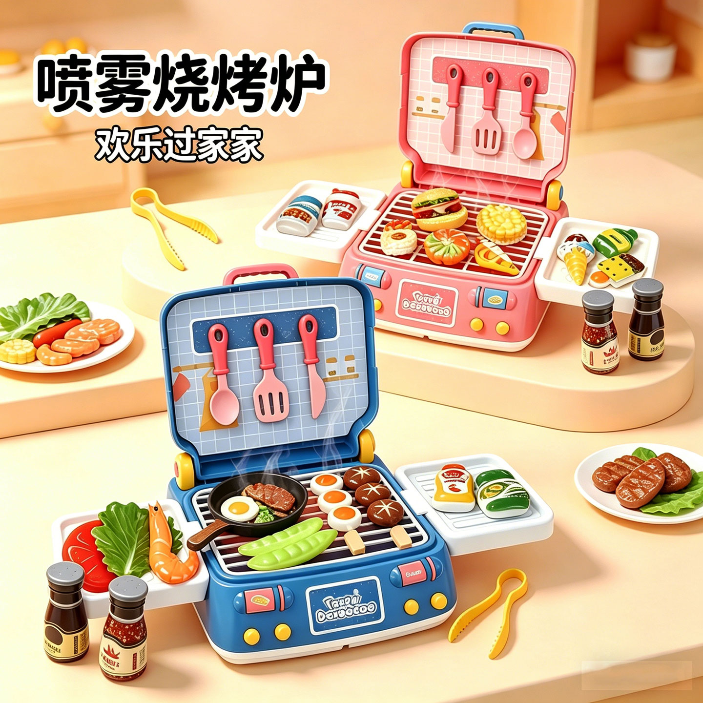 儿童烧烤炉玩具厨房过家家烤串