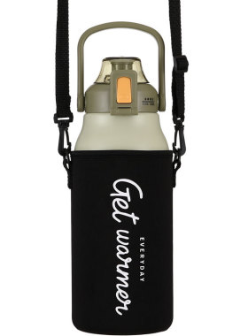 大肚杯大容量运动水壶保温杯套背带斜跨防摔880-1300ml1700ml