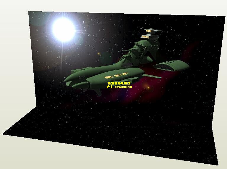 高达吉翁穆塞级巡洋舰宇宙战舰扎古渣古zaku背景纸地台场景模型