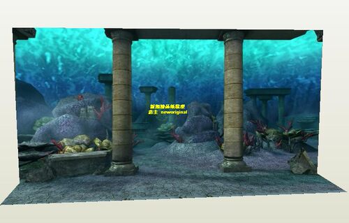 海王 海底 海王篇海斗士圣域黄金圣斗士兵人偶手办背景纸场景模型